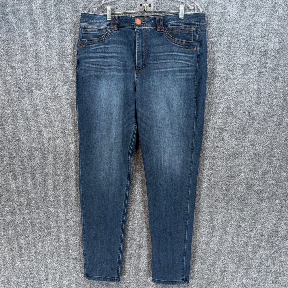 Democracy Skinny Jeans Women 14 Blue Ab Solution Stretch Denim Casual Everyday